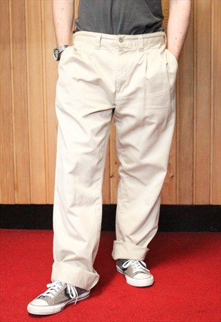 VINTAGE 1980S BEIGE DOCKERS TROUSERS