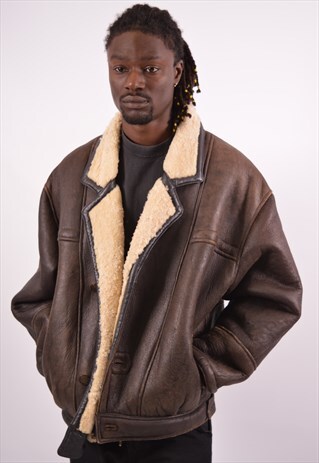 VINTAGE SHERPA JACKET BROWN