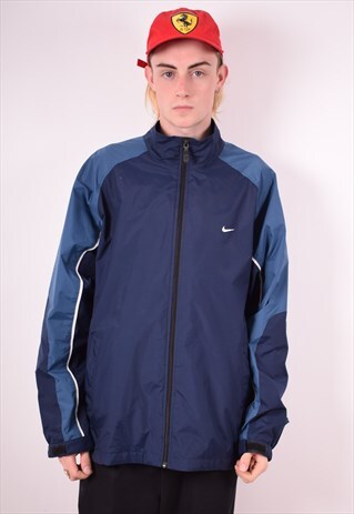 NIKE MENS VINTAGE JACKET XL NAVY BLUE 90S