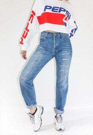 VINTAGE SHREDDED 501 GUY FIT LEVI'S