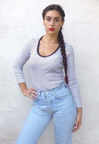 VINTAGE NORMCORE STRIPED T-SHIRT