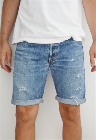 VINTAGE DISTRESSED LEVI'S 501 DENIM SHORTS