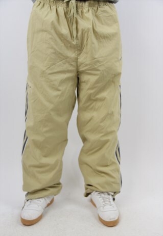 VINTAGE NIKE BEIGE BAGGY TRACKSUIT BOTTOMS