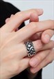 Roman Antique Vintage Statement Solid Ring 925 Silver