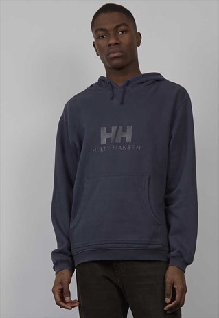 VINTAGE 90'S HELLY HANSEN MESH LINED NAVY HOODIE