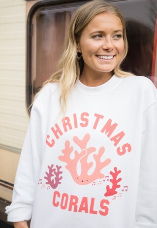 CHRISTMAS CORALS WOMEN'S CHRISTMAS JUMPER
