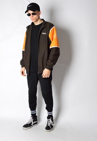 BROWN FILA TRACK JACKET