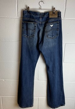 Vintage Armani Bootcut Blue Denim Jeans 
