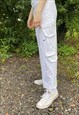 NIKE WOMAN CARGO LEGGINGS TROUSERS TRACK PANTS IN WHITE 
