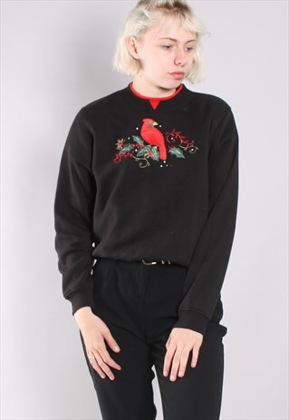 VINTAGE XMAS CHRISTMAS PRINT SWEATSHIRT