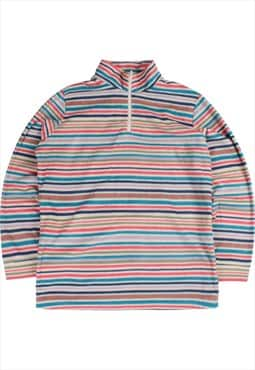 Vintage 90's Butter Fleece Fleece Jumper Striped Quarter