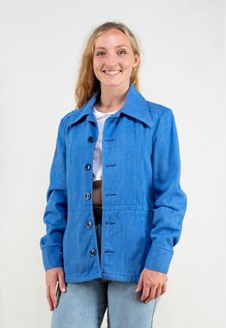 VINTAGE 70'S BLUE WORK CHORE JACKET
