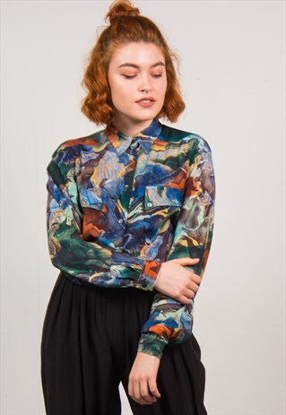 VINTAGE 90'S ABSTRACT PATTERN SHIRT