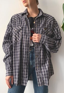 Vintage 90's Unisex Oversized Corduroy Grunge Check Shirt
