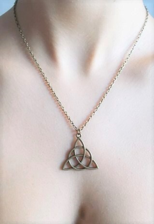 ANTIQUE BRONZE TRIQUETRA NECKLACE