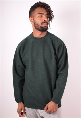 MOSCHINO MENS VINTAGE JUMPER SWEATER LARGE GREEN 90S