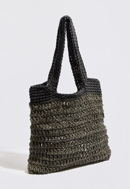 Theros raw jute tote grey