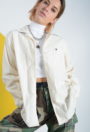 TOMMY HILFIGER SHIRT IN CORDUROY SHIRT IN CREAM
