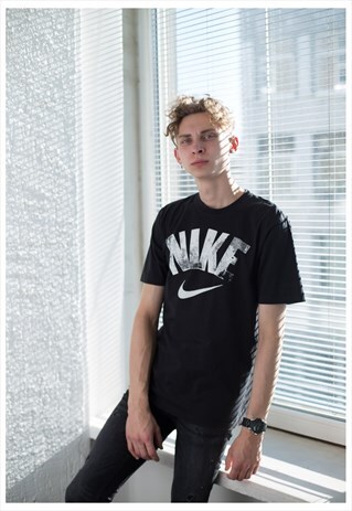 VINTAGE 90'S BLACK COTTON T-SHIRT