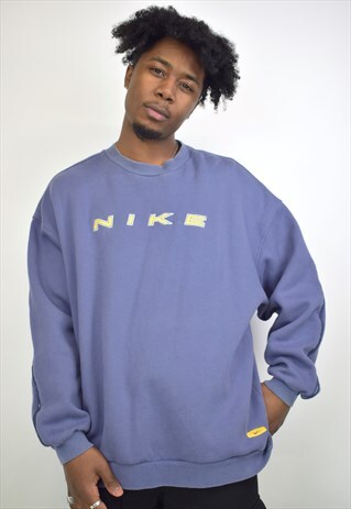 VINTAGE 90S NIKE WASHED BLUE/LILAC SWEATSHIRT