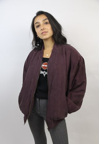 VINTAGE 90'S PURPLE SILK JACKET