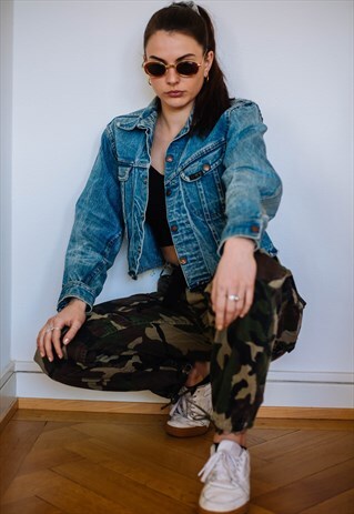 VINTAGE REWORKED CUSTOMED CROPED LEE COOPER'S DENIM JACKET