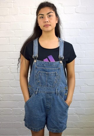 VINTAGE 90'S DENIM DUNGAREE SHORTS
