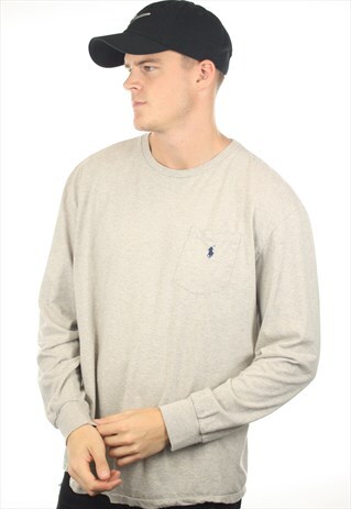 VINTAGE RALPH LAUREN SMALL LOGO LONG SLEEVE T SHIRT TEE