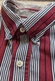 VINTAGE BURGUNDY STRIPED SHIRT