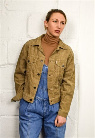VINTAGE 90S TAN CORD DENIM LEVIS JACKET