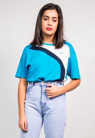 90'S VINTAGE BLUE NIKE T-SHIRT