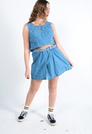 REWORK UNIQUE CO-ORD IN BLUE EXCLUSIVE DENIM PIECE