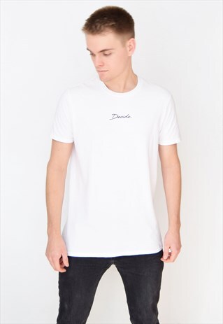 WHITE DECIDE (NAVY) T-SHIRT