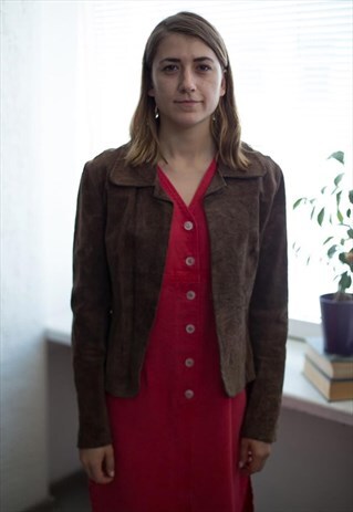 VINTAGE 70'S BROWN SUEDE JACKET