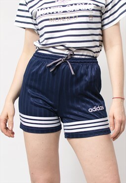 Adidas shorts vintage 90's navy blue athletic three stripes 
