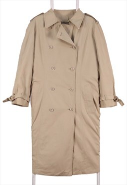Vintage 90's London Fog Trench Coat Long Button Up Beige