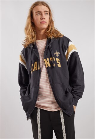 VINTAGE NFL SAINTS ZIP-UP HOODIE