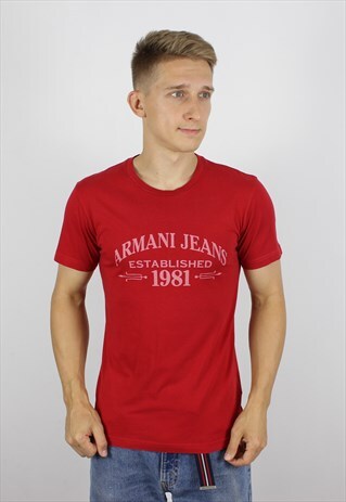 VINTAGE POLO ARMANI JEANS MENS T-SHIRT TOP