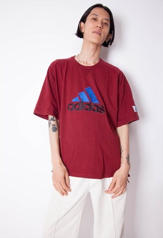 VINTAGE 90S ADIDAS BIG LOGO T-SHIRT ID:A208