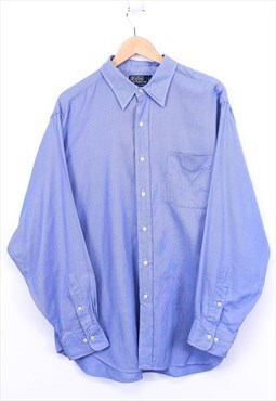 Vintage Ralph Lauren Long Sleeve Shirt Button Up Blue 