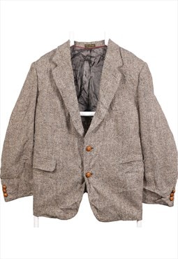 Harris Tweed 90's Tweed Wool Jacket Blazer Large Grey