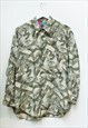 Vintage Unisex Oversized Scarf Printed Shirt