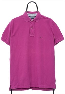 Vintage Tommy Hilfiger Logo Pink Polo Shirt Mens