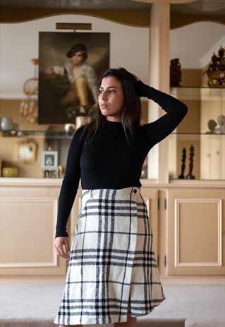 VINTAGE BURBERRY SKIRT NOVA CHECK IN WOOL