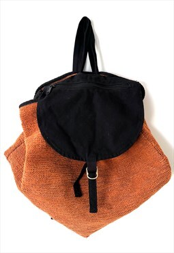 Boho Knitted Slouch Large Casual Minimal Rucksack Backpack