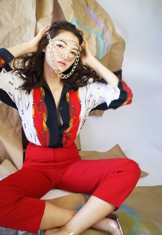 1980'S WONDERFULLY KITSCHY BLOUSE