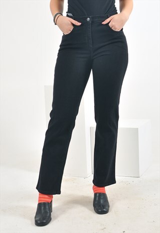 VINTAGE HIGH WAIST JEANS IN BLACK