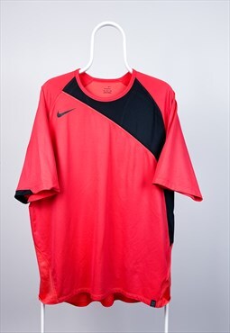 Vintage Nike T-Shirt Swoosh Red XL