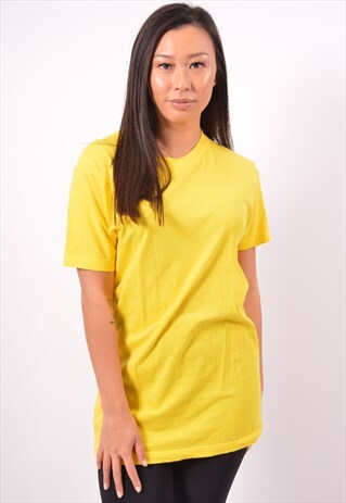 VINTAGE CALVIN KLEIN T-SHIRT TOP YELLOW
