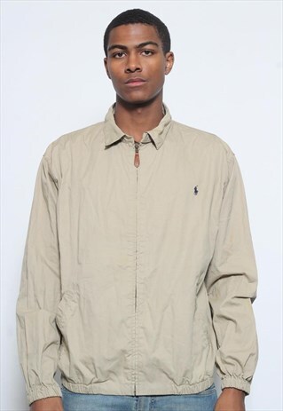 VINTAGE POLO RALPH LAUREN HARRINGTON JACKET BEIGE